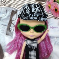 HSM011GRN02 Neo B Doll Mimi Plastic Green Glasses Black Lens ~ LAST ONE ~ HSM011GRN02 Neo B Doll Mimi Plastic Green Glasses Black Lens ~ LAST ONE ~
