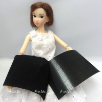 NDA029BLK Doll Dress Making DIY Material Thin Velcro Tape Black NDA029BLK Doll Dress Making DIY Material Thin Velcro Tape Black