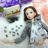 NDA036BLK Doll Dress DIY Craft Mini Hook & Eye Closing Black NDA036BLK Doll Dress DIY Craft Mini Hook & Eye Closing Black