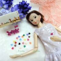 NDB003RSE Doll Dress DIY Crafts Tiny Tools Button Heart 4mm Rose NDB003RSE Doll Dress DIY Crafts Tiny Tools Button Heart 4mm Rose