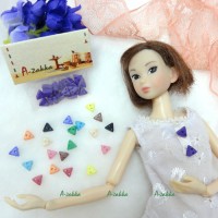 NDB010PUE Doll Dress Material Tiny Button Triangle 6.5mm Purple NDB010PUE Doll Dress Material Tiny Button Triangle 6.5mm Purple