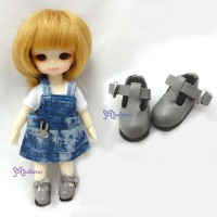 Middie Blythe 2.2cm Doll Shoes Maryjane Grey SBB002GRY Middie Blythe 2.2cm Doll Shoes Maryjane Grey SBB002GRY
